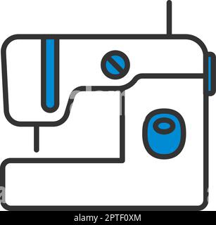 Symbol Für Moderne Nähmaschinen Stock Vektor