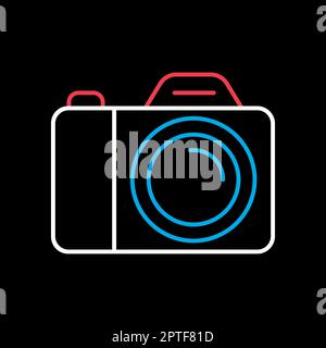 Kamera-Vektor-Symbol. Camping-Schild Stock Vektor