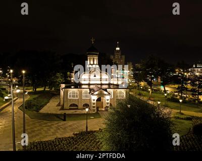 Moskau, Russland -14. Juli 2022. Kirche der Empfängnis von St. Anna in der Ecke am Moat ist eine der ältesten Kirchen in der russischen Hauptstadt, Lo Stockfoto