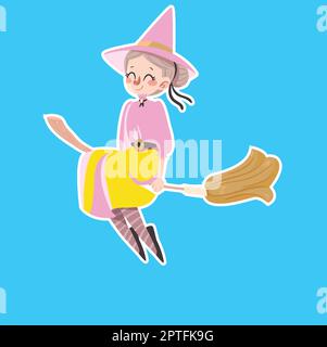 Handgezeichnete flache Béfana-Illustration Stock Vektor