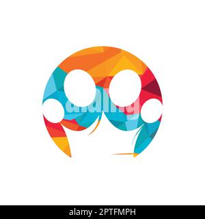 Britische Tierhandlung mit Vektorlogo. Pfotensymbol mit Vektordarstellung des Kronenlogos. Stock Vektor