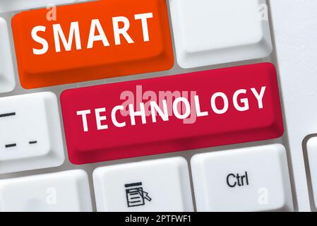 Konzeptunterschrift Intelligente Technologie, Geschäftsansatz zum Schutz und zur Vermeidung von Fehlern in Festplatten Stockfoto