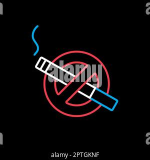 Kein Rauchen Zeichen Vektor-Symbol Stock Vektor