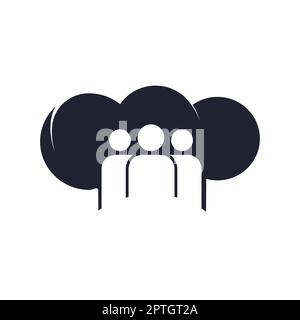 Chefkoch-Vektor-Logo-Design. Küchenmütze mit „People“-Vektor-Logo-Design-Vorlage. Stock Vektor