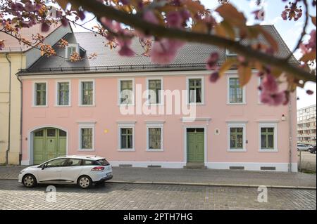 Dessau, Deutschland. 21. April 2023. Palais Minckwitz in Dessau ist die Residenz von Eduard Prince von Anhalt, wenn er vor Ort ist. Kredit: Heiko Rebsch/dpa/Alamy Live News Stockfoto