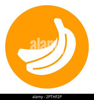 Symbol für Bananenvektor-Glyphe. Graph-Symbol für Lebensmittel- und Getränkeseite, Apps-Design, mobile Apps und Printmedien, Logo, UI Stockfoto