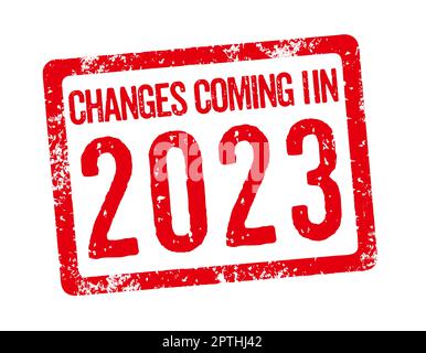 Rote Marke - Änderungen kommen 2023 Stockfoto