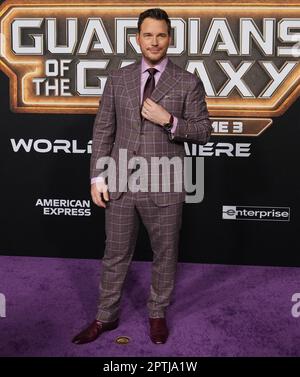 Los Angeles, USA. 27. April 2023. Chris Pratt kommt zu den WÄCHTERN DER GALAXIE Vol. 3 Weltpremiere im Dolby Theater in Hollywood, Kalifornien, am Donnerstag, den 27. April 2023. (Foto: Sthanlee B. Mirador/Sipa USA) Guthaben: SIPA USA/Alamy Live News Stockfoto