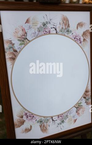 Sitzplatte für Restaurantgäste für eine private Veranstaltung Stockfoto