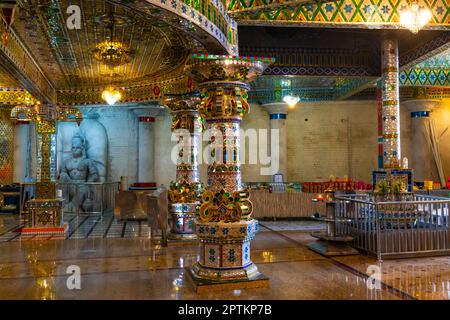 Gautama Buddha, Arulmigu Sri Rajalalimman; Glastempel, Johor Bahru, Malaysia. Stockfoto