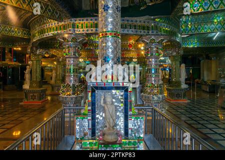 Gautama Buddha, Arulmigu Sri Rajalalimman; Glastempel, Johor Bahru, Malaysia. Stockfoto