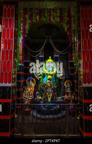 Gautama Buddha, Arulmigu Sri Rajalalimman; Glastempel, Johor Bahru, Malaysia. Stockfoto