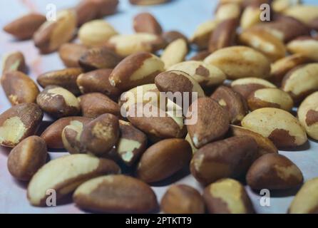 Brazil Nuts Herz gesunde Schlange Nahaufnahme Stockfoto