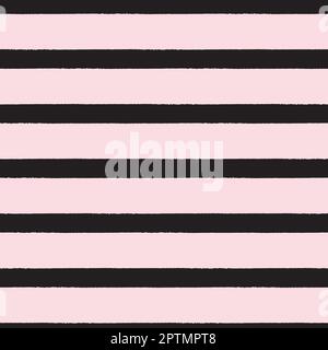 Das strukturierte Muster mit pinkfarbenen und schwarzen Streifen wiederholt sich Stock Vektor