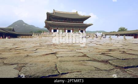 Der Gyeongbokgung Palast ist einer der größten Paläste in Seoul, Südkorea Stockfoto