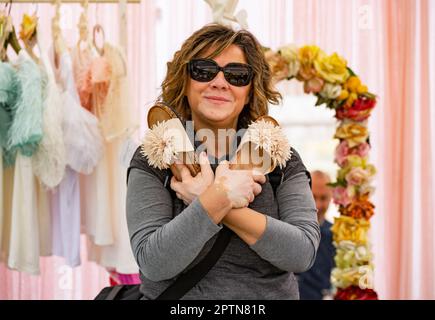 Frau mit Vitiligo-Hautkrankheit Stockfoto