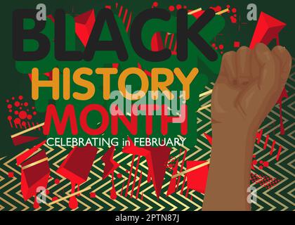 Luxuriöses „Black History Month“-Poster (im Februar) Stock Vektor