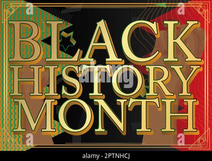 Luxury deluxe Black History Month (in February) Poster Stock Vector