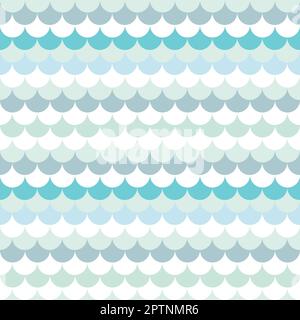 Nahtloses abstraktes geometrisches Musterkuppeln in Blau Stock Vektor