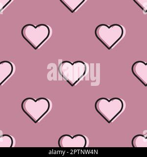 Herzsymbole nahtlose Wiederholungsmuster. Stock Vektor