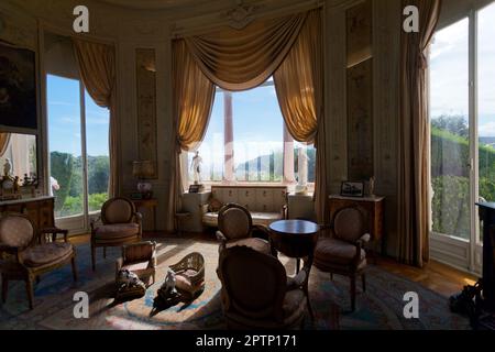 Innenansicht der Villa Jardins Ephrussi de Rothschild, französische Riviera, Frankreich Stockfoto