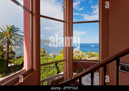 Innenansicht der Villa Jardins Ephrussi de Rothschild, französische Riviera, Frankreich Stockfoto