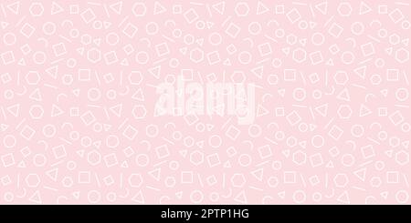 Abstrakter Hintergrund mit nahtlosem, pinkfarbenem und weißem Wiederholungsmuster Stock Vektor