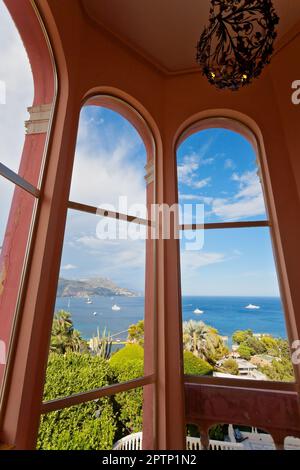 Innenansicht der Villa Jardins Ephrussi de Rothschild, französische Riviera, Frankreich Stockfoto