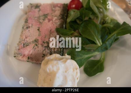 Pate, Le Bouchon du Palais, Dijon, Frankreich Stockfoto