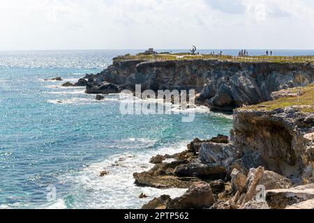 Küstenlandschaft Punta Sur, Isla Mujeres, Karibische Küste, Cancun, Quintana Roo, Mexiko Stockfoto