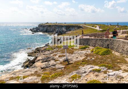 Küstenlandschaft Punta Sur, Isla Mujeres, Karibische Küste, Cancun, Quintana Roo, Mexiko Stockfoto