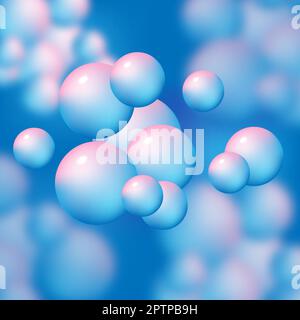 Farbenfroher abstrakter Hintergrund in 3D-Kugelform Stock Vektor