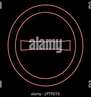 Neontheta-Großbuchstabe griechisches Symbol Schriftart in Großbuchstaben rote Vektordarstellung flaches Bild Stock Vektor