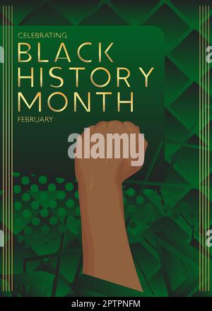 Luxuriöses „Black History Month“-Poster (im Februar) Stock Vektor