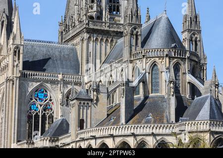 Bayeux Kathedrale, auch bekannt als, Kathedrale unserer Lieben Frau von Bayeux, Notre Dame de Bayeux, ist,a,gotisch,römisch-katholisch,Kirche,gelegen,in,das,Zentrum,von,Bayeux.Bayeux,a,Stadt,Kommune,in,Calvados,Departement,in,Normandie,in,Nordwesteuropa,Tapeuten,die Heimat,Bayeau,die Heimat,der Westeuropa,die Heimat,die Heimat,der Bayqueum,die Heimat,der Westeuropa,die,die,die Tapeten,die,die,die,die,die,die Buchten,die Heimat,die Heimat,die Westeuropa,die Buchten,die,die Tapten,die, Stockfoto