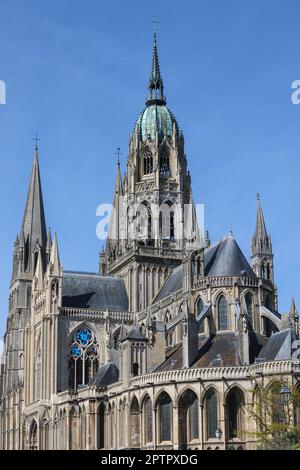Bayeux Kathedrale, auch bekannt als, Kathedrale unserer Lieben Frau von Bayeux, Notre Dame de Bayeux, ist,a,gotisch,römisch-katholisch,Kirche,gelegen,in,das,Zentrum,von,Bayeux.Bayeux,a,Stadt,Kommune,in,Calvados,Departement,in,Normandie,in,Nordwesteuropa,Tapeuten,die Heimat,Bayeau,die Heimat,der Westeuropa,die Heimat,die Heimat,der Bayqueum,die Heimat,der Westeuropa,die,die,die Tapeten,die,die,die,die,die,die Buchten,die Heimat,die Heimat,die Westeuropa,die Buchten,die,die Tapten,die, Stockfoto