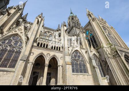 Bayeux Kathedrale, auch bekannt als, Kathedrale unserer Lieben Frau von Bayeux, Notre Dame de Bayeux, ist,a,gotisch,römisch-katholisch,Kirche,gelegen,in,das,Zentrum,von,Bayeux.Bayeux,a,Stadt,Kommune,in,Calvados,Departement,in,Normandie,in,Nordwesteuropa,Tapeuten,die Heimat,Bayeau,die Heimat,der Westeuropa,die Heimat,die Heimat,der Bayqueum,die Heimat,der Westeuropa,die,die,die Tapeten,die,die,die,die,die,die Buchten,die Heimat,die Heimat,die Westeuropa,die Buchten,die,die Tapten,die, Stockfoto