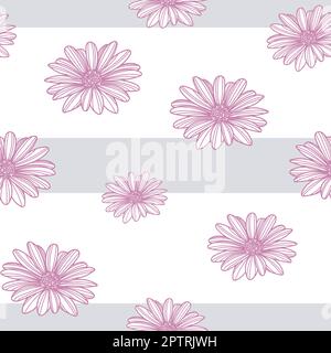 Süßes pastellfarbenes Blumenmuster, nahtlos wiederkehrend Stock Vektor