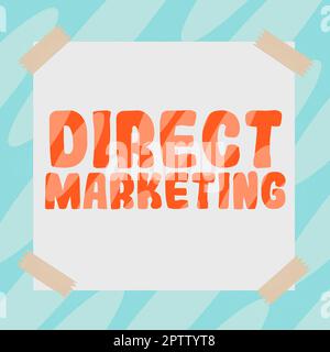 Inspiration zeigt Zeichen Direct Marketing, konzeptuelle Foto-Geschäft des Verkaufs von Dienstleistungen direkt an die Öffentlichkeit Stockfoto