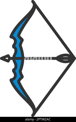 Symbol „Bogen Mit Pfeil“ Stock Vektor