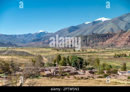 Das Dorf La Poma in Argentinien in den Anden Südamerikas. Stockfoto