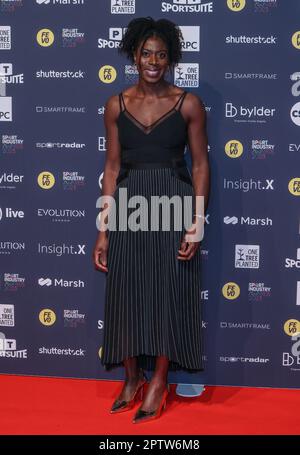 London, Großbritannien. 27. April 2023. Christine Ohuruogu nahm an den Sport Industry Awards 2023 bei Battersea Evolution in London Teil. Kredit: SOPA Images Limited/Alamy Live News Stockfoto