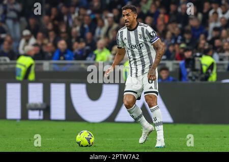 Mailand, Italien. 26. April 2023. Danilo vom FC Juventus in Aktion während des Coppa Italia 2022/23 Semi Final 2. Leg Fußballspiels zwischen dem FC Internazionale und dem FC Juventus im Giuseppe Meazza Stadion. Endstand: Inter 1:0 Juventus. (Foto: Fabrizio Carabelli/SOPA Images/Sipa USA) Guthaben: SIPA USA/Alamy Live News Stockfoto