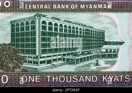 Finanzministerium und Einnahmen aus Myanmar Money – Kyat Stockfoto