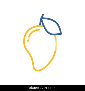 Vektorsymbol für tropische Mango-Früchte Stock Vektor