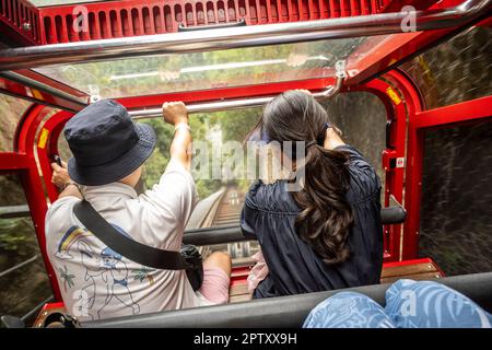 Eisenbahnwagen Blue Mountains, Australien. Stockfoto