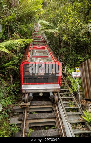 Eisenbahnwagen Blue Mountains, Australien. Stockfoto