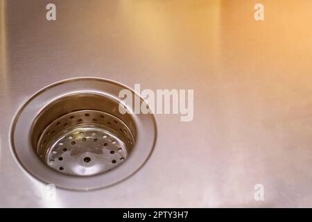 Abflussloch, Waschbecken im Waschbecken Stockfoto