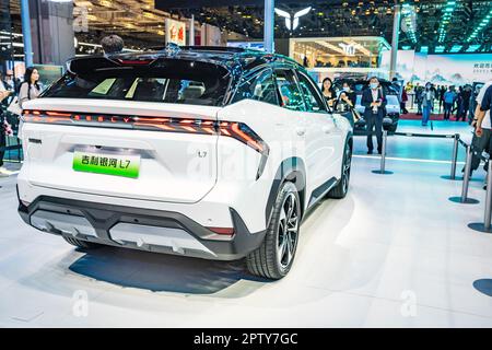 Geely Galaxy L7 Elektro-SUV auf der Shanghai Auto Show 2023. Stockfoto