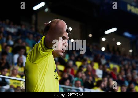 Giovani Lo Celso (Villarreal CF, Nr. 17) schaut auf das Spiel LaLiga Santander zwischen Villarreal CF und RCD Espanyol in Villarreal, Spanien, 27. Juli Stockfoto